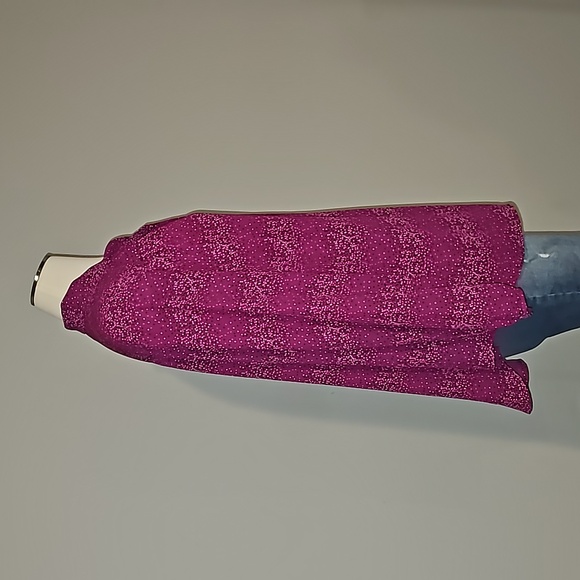 EVRI Plus Size 1X Purple/Pink Confetti Sash Neck Tie Blouse NWOT - Picture 12 of 16